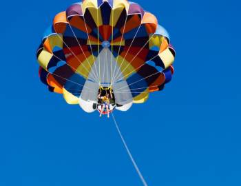 Take in the view while you parasail. Take in the view as parasail