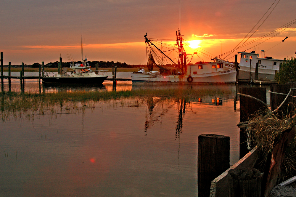 A view of a Charleston harbor A view of a Charleston harbor